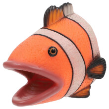 Hand Puppet Toys Sea Animal Hand Puppet School Use Orange Silicone Story Telling 1Pack
