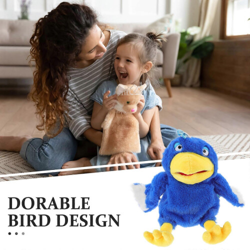 Interactive Peacock Hand Puppet for Kids Playing Plush and PP Cotton