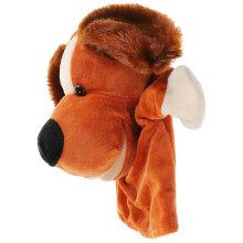 Interactive Cartoon Dog Hand Puppet Plush Animal Toy for Kids Playset
