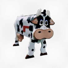 (white) Handcrafted Unique Metal Cow Mailbox for Farm and Ranch Decoration_qlsg