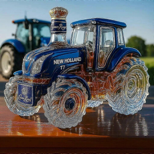 (Blue tractor) Whiskey Bottle Tractor Shape 10 Oz Novelty Creative Tractor Theme Empty Bottle_fusmg_qlsg