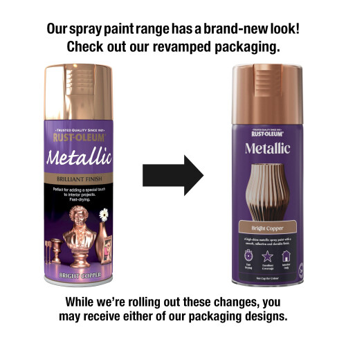 Rust-Oleum Rust-Oleum 400ml Metallic Spray Paint Aerosol - Brilliant Bright Copper 2