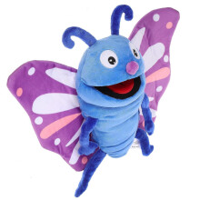 Cartoon Butterfly Hand Puppet Toy for Creative Role Play Plush Material
