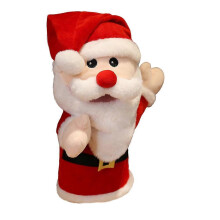 Santa Claus Hand Puppet Christmas Finger Puppet Toy for Parent-Child 1Pcs