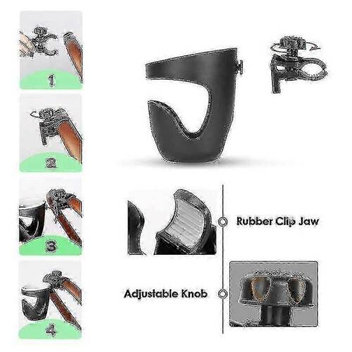 Boat Cup Holder 2PCS Adjustable Rotation Clamp Mount Drink Marine Accessory 2