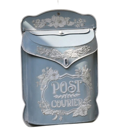 Retro Style Mailbox, Wall Metal Mailbox with Bee Pattern, Nostalgic Home Decoration,Wall Mounted Storage Box Decor Box 1