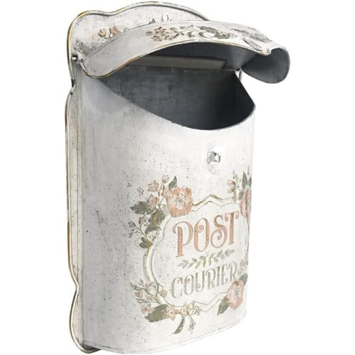 Retro Style Mailbox, Wall Metal Mailbox with Bee Pattern, Nostalgic Home Decoration,Wall Mounted Storage Box Mailbox 2