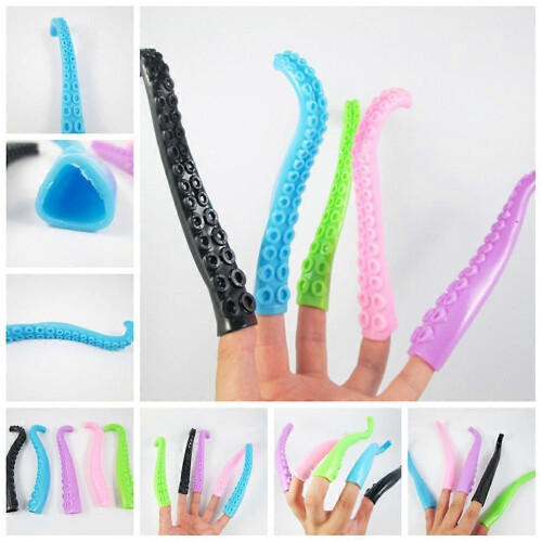 Octopus Tentacles Finger Puppet for Kids Playing 5Pcs Assorted 2