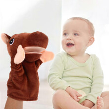Light Brown Plush Hand Puppet for Kids Storytelling