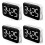 4X Digital Kitchen Timer - Magnetic Countdown Count Up Timer with Large LED Display Loud Volume for Cooking and for Kids 1