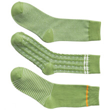 3Paren Groene Damessokken Tube Katoen Creatieve Design Sneakers