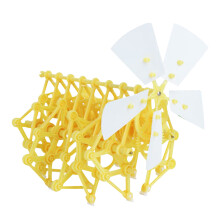 1Set Gele Windkracht Bouwspeelgoed Voor Kinderen Creatief Puzzelspel