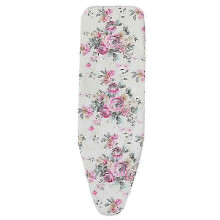 (120 x 41 cm, Bright Flowers) Scorch Resistant Printed Pattern Ironing Board Cover Replacement With Drawstring And 2 Bonus Thickened Pads
