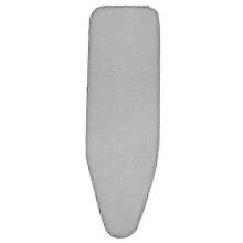 (91 x 31 cm, Solid Grey) Scorch Resistant Printed Pattern Ironing Board Cover Replacement With Drawstring And 2 Bonus Thickened Pads