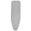(120 x 41 cm, Solid Grey) Scorch Resistant Printed Pattern Ironing Board Cover Replacement With Drawstring And 2 Bonus Thickened Pads 1