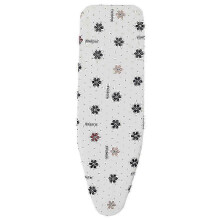 (120 x 41 cm, Cartoon Flower) Scorch Resistant Printed Pattern Ironing Board Cover Replacement With Drawstring And 2 Bonus Thickened Pads