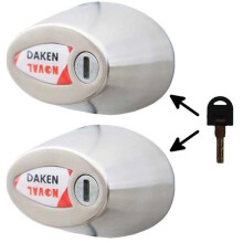 DAKEN Noval Double - Set van 2 Robuuste Antivolsloten voor Bedrijfsvoertuigen 84101