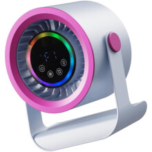 Ventilador de mesa portátil recarregável via USB, mini ventilador ajustável com 3 velocidades, ideal para escritório, casa e uso ao ar livre.