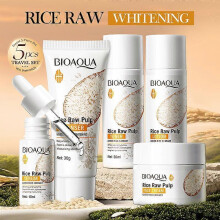 BIOAOUA Rice Travel 5-Piece Set - 30g+30ml+30ml+10ml+15g