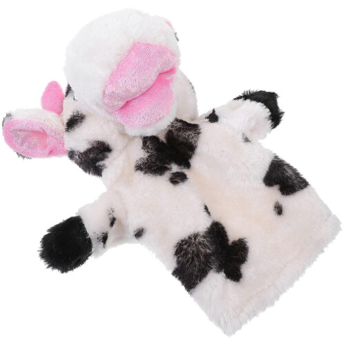 Kids Glove Hand Puppet Cow Shape for Playtime Function 1Set