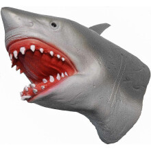 Shark Hand Puppet Soft Rubber Latex Realistic Animal Head Toys for Kids Tiktok Yeah Shark Puppet (PATENT Registered),zxl