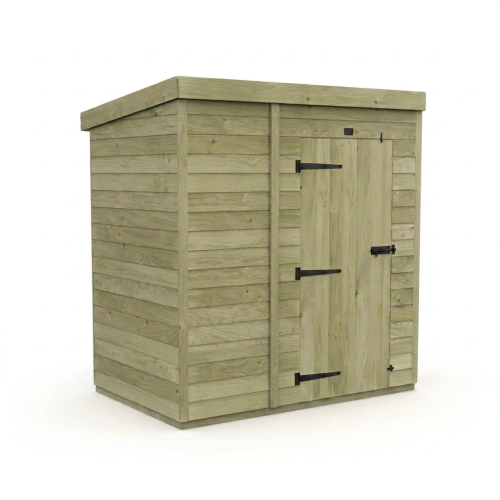 6 x 4 Pent Shed Tanalised (Single Door, No Windows) 1