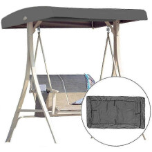 (Gray) Replacement Canopy For Swing Seat Hammock Cover Top Garden