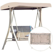 (Beige) Replacement Canopy For Swing Seat Hammock Cover Top Garden