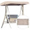 (Beige) Replacement Canopy For Swing Seat Hammock Cover Top Garden 1