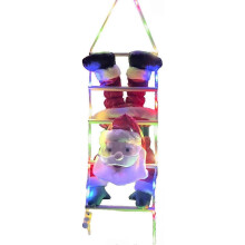 (A) LED Christmas Lights-1.96ft Christmas Decorative Ladder Lights with Upside Down Climbing Santa Claus