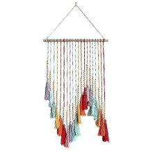 Hand-woven seven-color tassel tapestry home background wall decoration