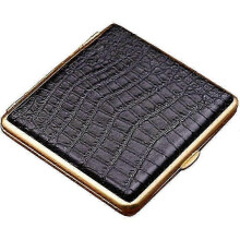 Leather Cigarette Case Ultra Thin Portable Men's Advanced Anti Pressure Cigarettes Box Can Hold 20