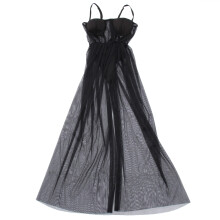 1St Zwarte Polyester Gauze Vrouwenjurk Fashion