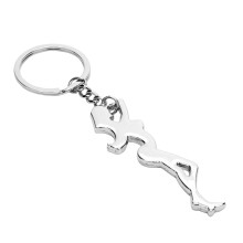 4St Stevige Zilveren Metalen Flessenopener En Sleutelhanger Set