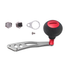 1Set Duurzame Aluminium Viswielhendel Met Eva Grip Rood