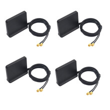 4X Signal Boost 5G 4G LTE 3G GSM Mimo Aerial High Gain 12Dbi 600-6000Mhz External WiFi Antenna(Black with Ts9 Adapter)