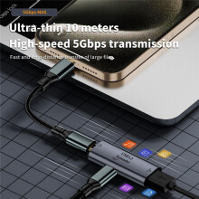 USB C Till USB C-Adapter, 5Gbps 15W Signalförstärkarförlängare, USB C-Hona Till USB C-Honomvandlare för Bärbar Dator, Kamera