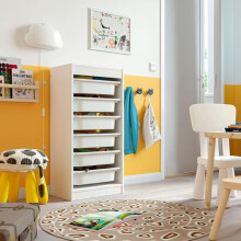 IKEA TROFAST Storage Unit with 6 Boxes 46x30x94cm