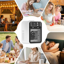 Ventilador portátil para resfriamento de ambientes, silencioso, com 2 velocidades, ideal para casa, quarto, escritório, garagem