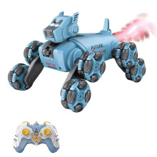 RC Stunt Dog Remote Control Robot Intelligent Mechanical Spray Dog Mode Music 360 Rotation Drift Kid Toy Gifts