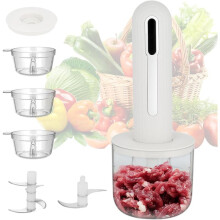 Cordless Food Processor Electric VegetableChopper for Food Kitchen,Mincing Pureeing Onion Garlic Chili A