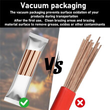 45 Brazing Rods, Flat Welding Rod Industrial 0.050' X 0.12' X 12" for Air Conditioners, Refrigerators, Freezers Equipmen