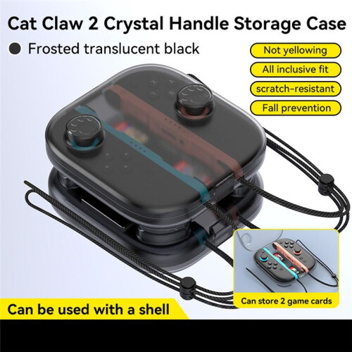 Cat Paw Style Protective Case for  2  Storage Case for NS2 Controller Joystick Protect Gamepads Transparent 2