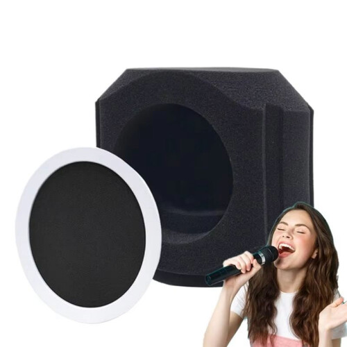 Mic Isolation Shield Filter Wind Shield Acoustic for Record Studios Mic Sound-Absorbing Foam Vocal Isolation 1