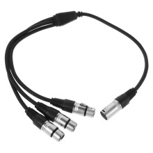 1X Compacte Microfoon Splitterkabel 1-3 Xlr Male-Female Audiokabel