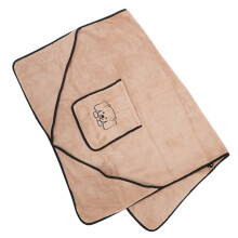 1Extra Zachte Hondenbadhanddoek Coral Fleece Met Handzakken