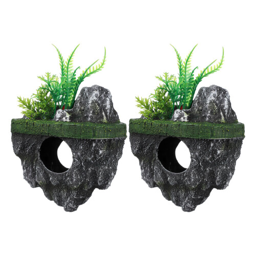 2St Betta Vis Tank Decor Met Duurzaam Drijvend Rotslandschap
