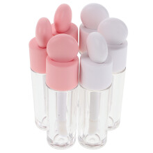 6St Lege Lipgloss Tubes Wit En Roze Met Handige Navulfunctie