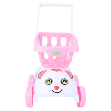 1Simulation Supermarket Trolley Leerzaam Speelgoed Roze