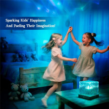 17 Colors Dynamic Rotating Water Ripple Projector Night Light Crystal Lamp for Living Study Bedroom Atmosphere Light